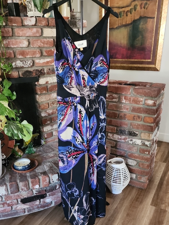 leifsdottir Dresses & Skirts - Leifsdottir Silk Floral Maxi Dress Blue Purple Anthropologie Boho